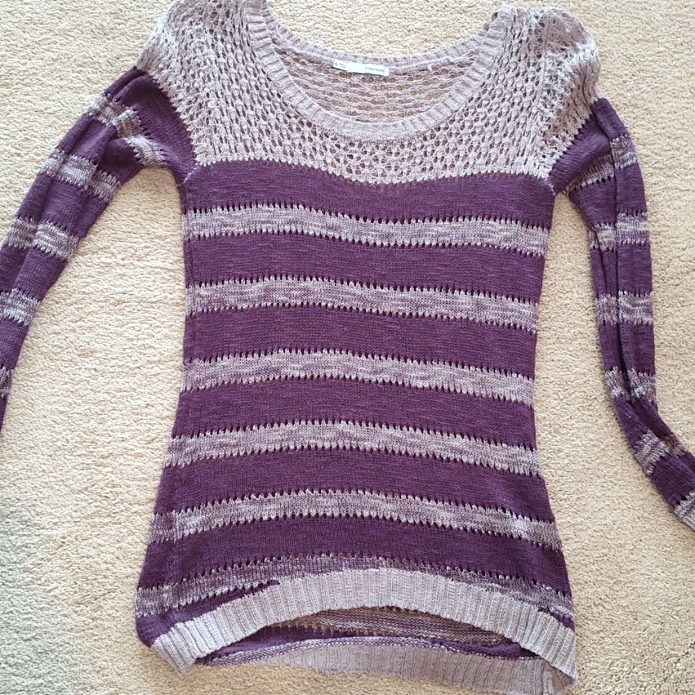 Maurices sweater Xl purple and gray